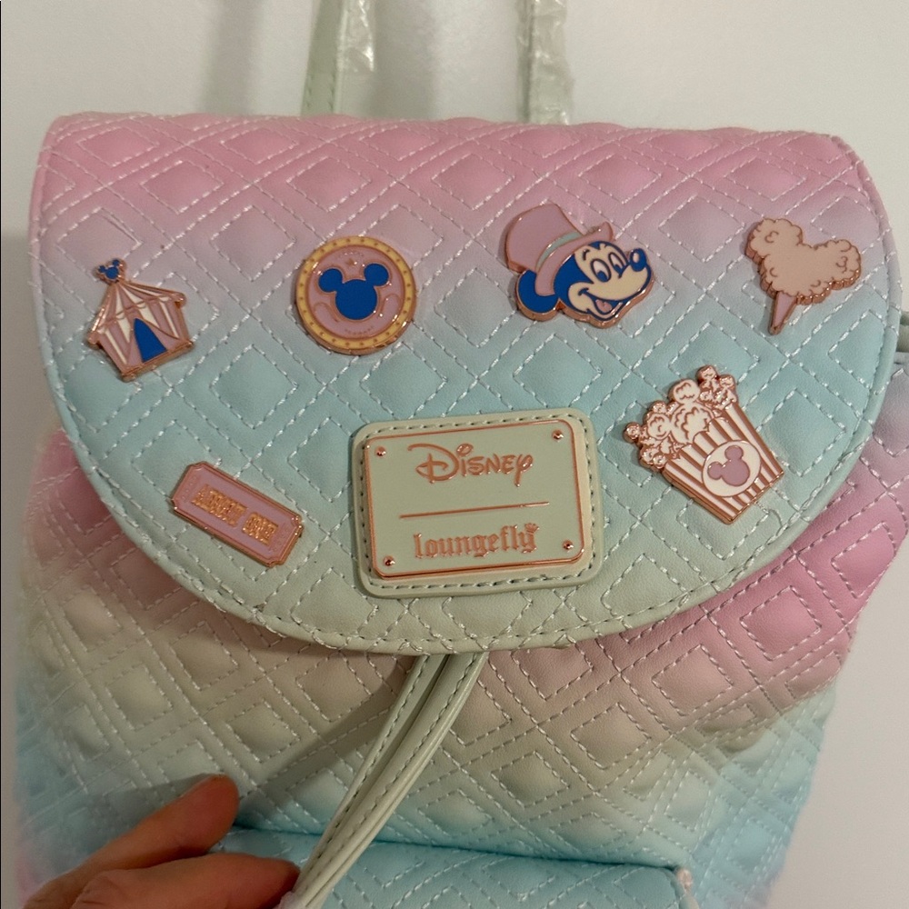 NWT Disney’s Loungefly Mickey Mouse Fair Mini Backpack - Picture 2 of 5